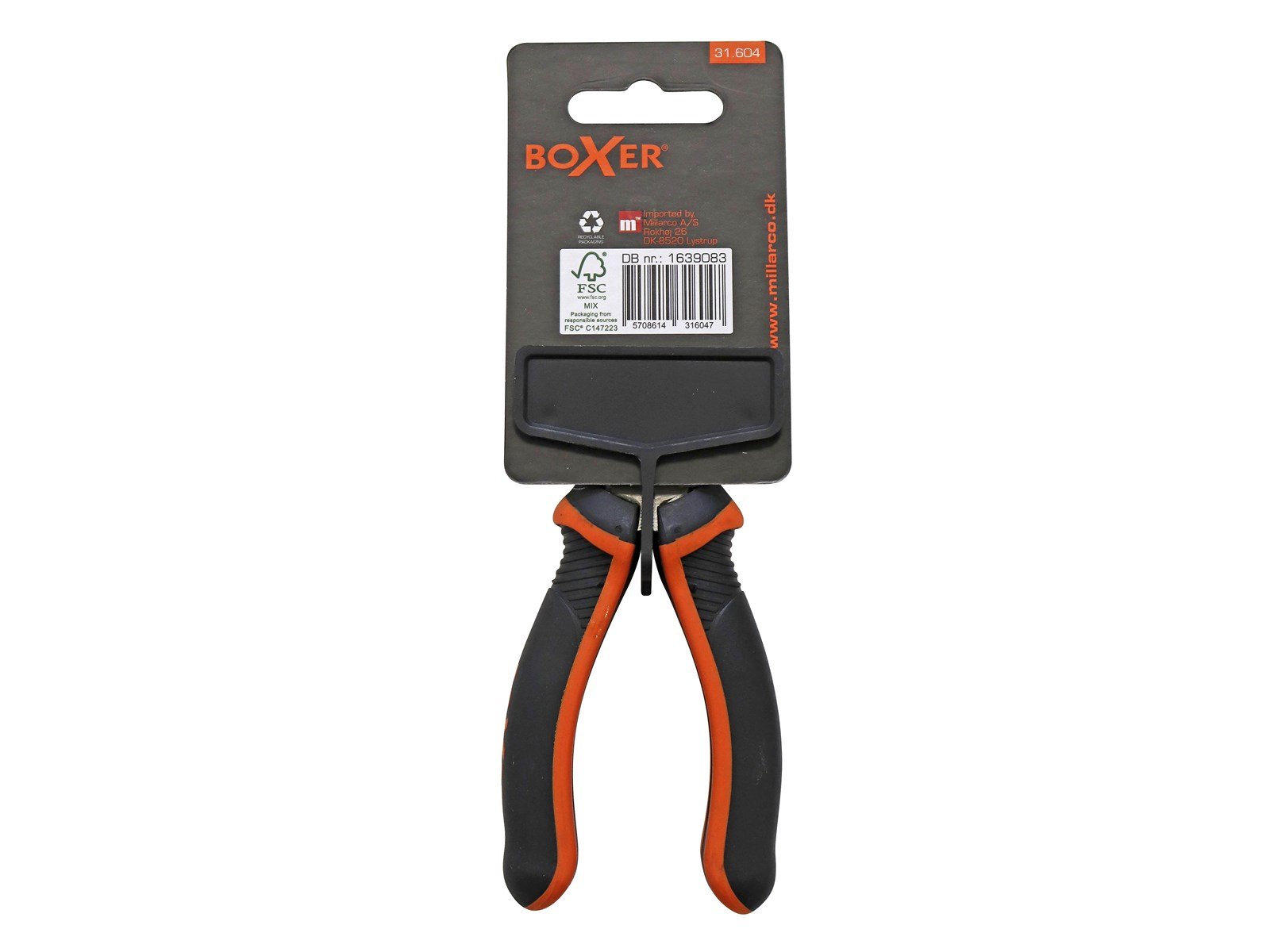 Boxer Long nose plier 160 mm. Boxer Long nose plier 160 mm.